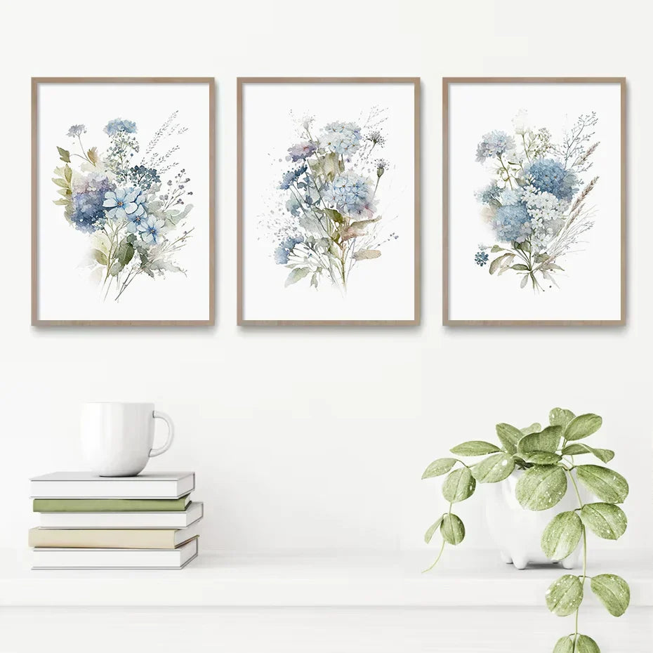 Minimalistische Wilde Wiesenblumen Aquarell Wandkunst Fein Kunst Leinwanddrucke Botanische Poster Bilder Für Wohnzimmer Wohnkultur | Brehn