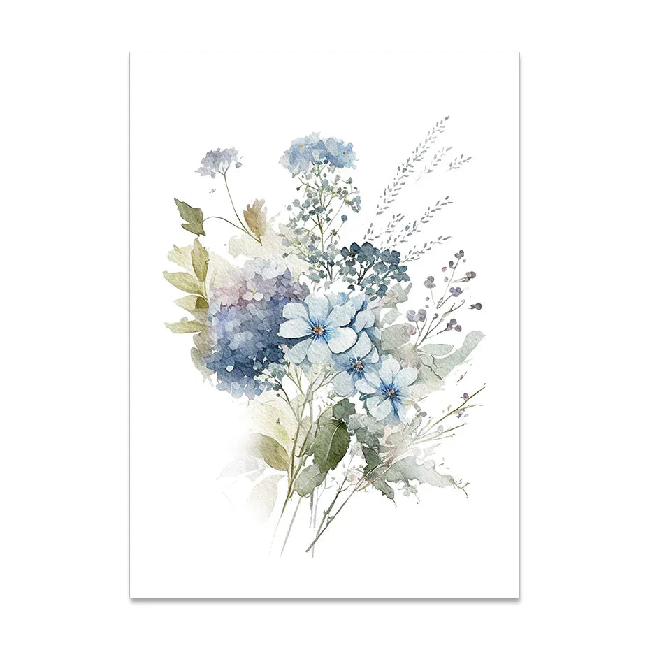 Minimalistische Wilde Wiesenblumen Aquarell Wandkunst Fein Kunst Leinwanddrucke Botanische Poster Bilder Für Wohnzimmer Wohnkultur | Brehn