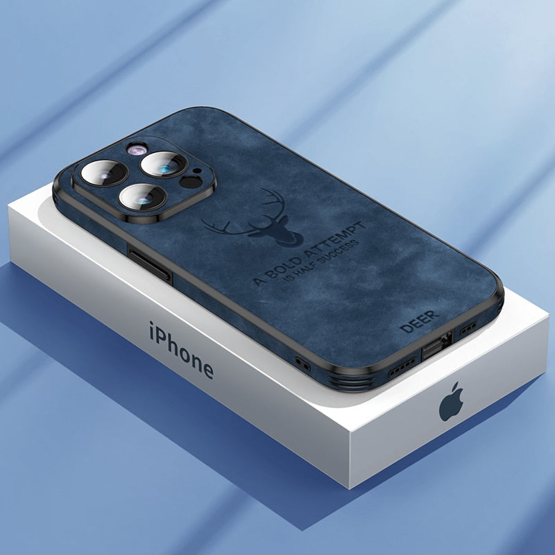 Brehn | Deer - Luxuriöse Leder-iPhone-Hülle mit stilvollem Design und stoßfestem Schutz
