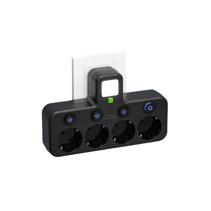 Brehn | Mehrfachsteckdose VOLTRIQ ProLine | 3–4 Steckplätze + 2× USB & 1× Typ-C | 2500 W | Überspannungsschutz & Kontrollschalter
