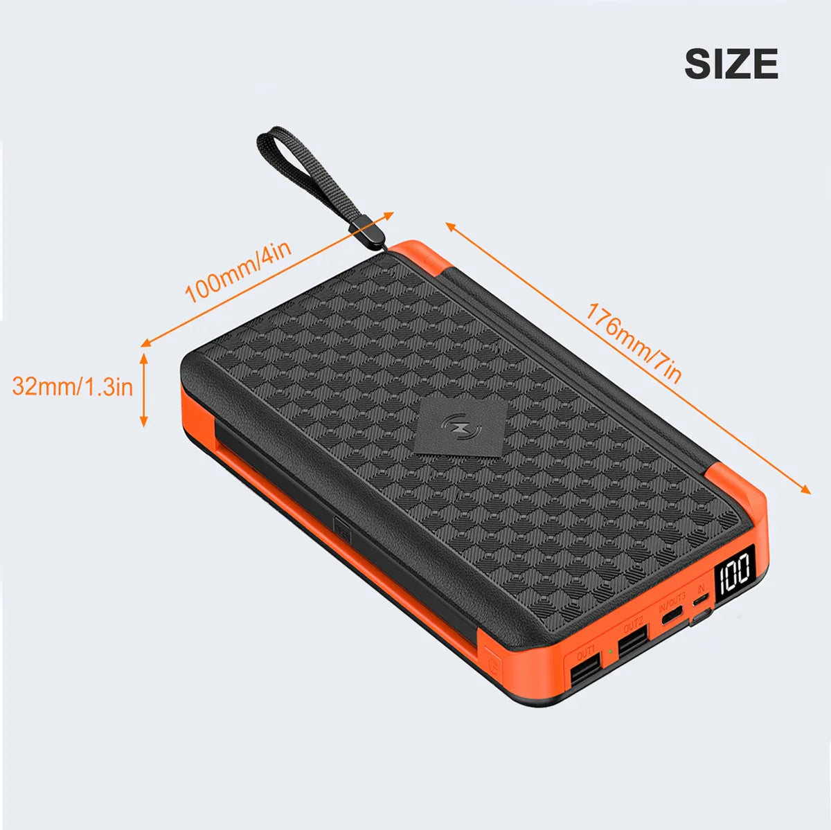 Brehn | Solar Schnellladung Ultra-Großkapazität Tragbare Powerbank