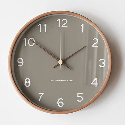 Luxuriöse Wanduhr aus Holz und Glas mit Minimalistischem Design | Brehn