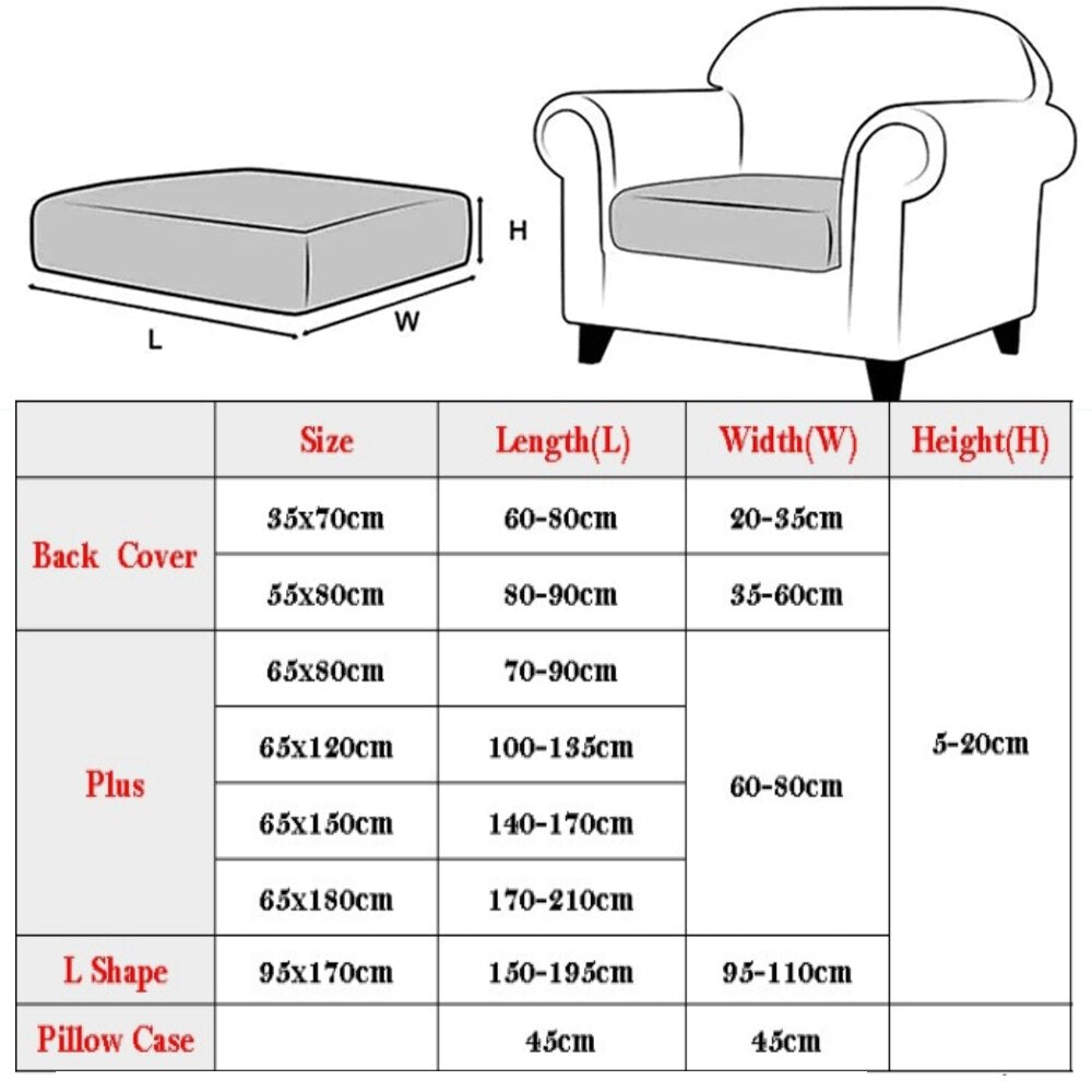 Brehn | Elastischer Stretch Bequemer Sofa Kissenbezug