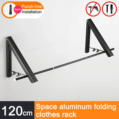 Platzsparender faltbarer Wandkleider-Aluminiumständer | Brehn
