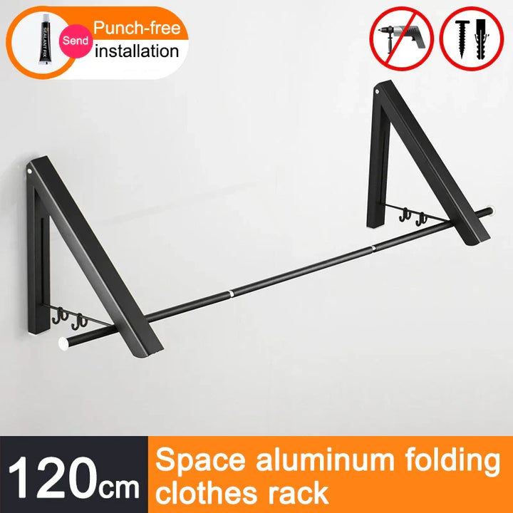 Platzsparender faltbarer Wandkleider-Aluminiumständer | Brehn