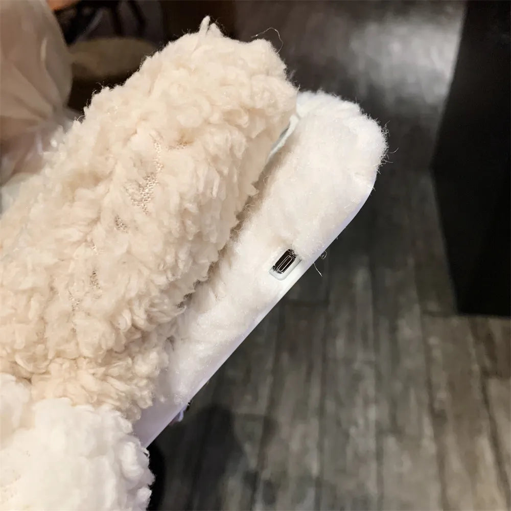VIvolux | Flauschige Fell iPhone Case Handschuh