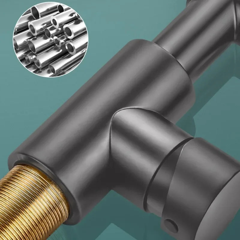 VIvolux | Spritzwassergeschützter mechanischer universal drehbarer Arm Wasserhahn