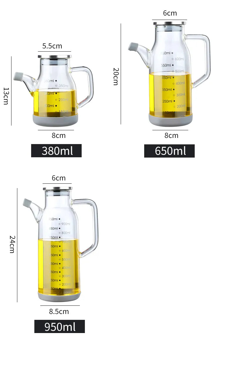 Glas Messwaage Ölspender Flasche