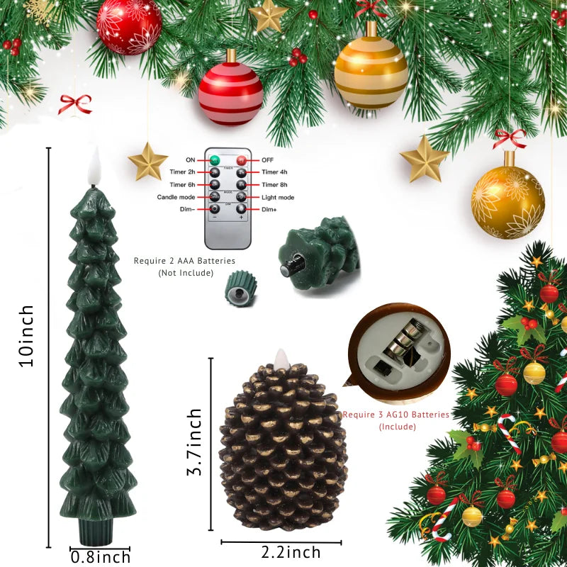 Brehn | Tannenzapfen & Baum LED Kerzen