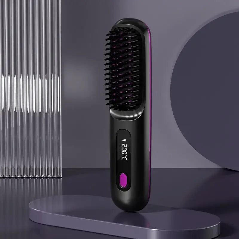 Brehn | Glissara | Kabelloses Haarglätteisen | USB-Ladefunktion & LCD-Display | Keramik & Ionen-Technologie