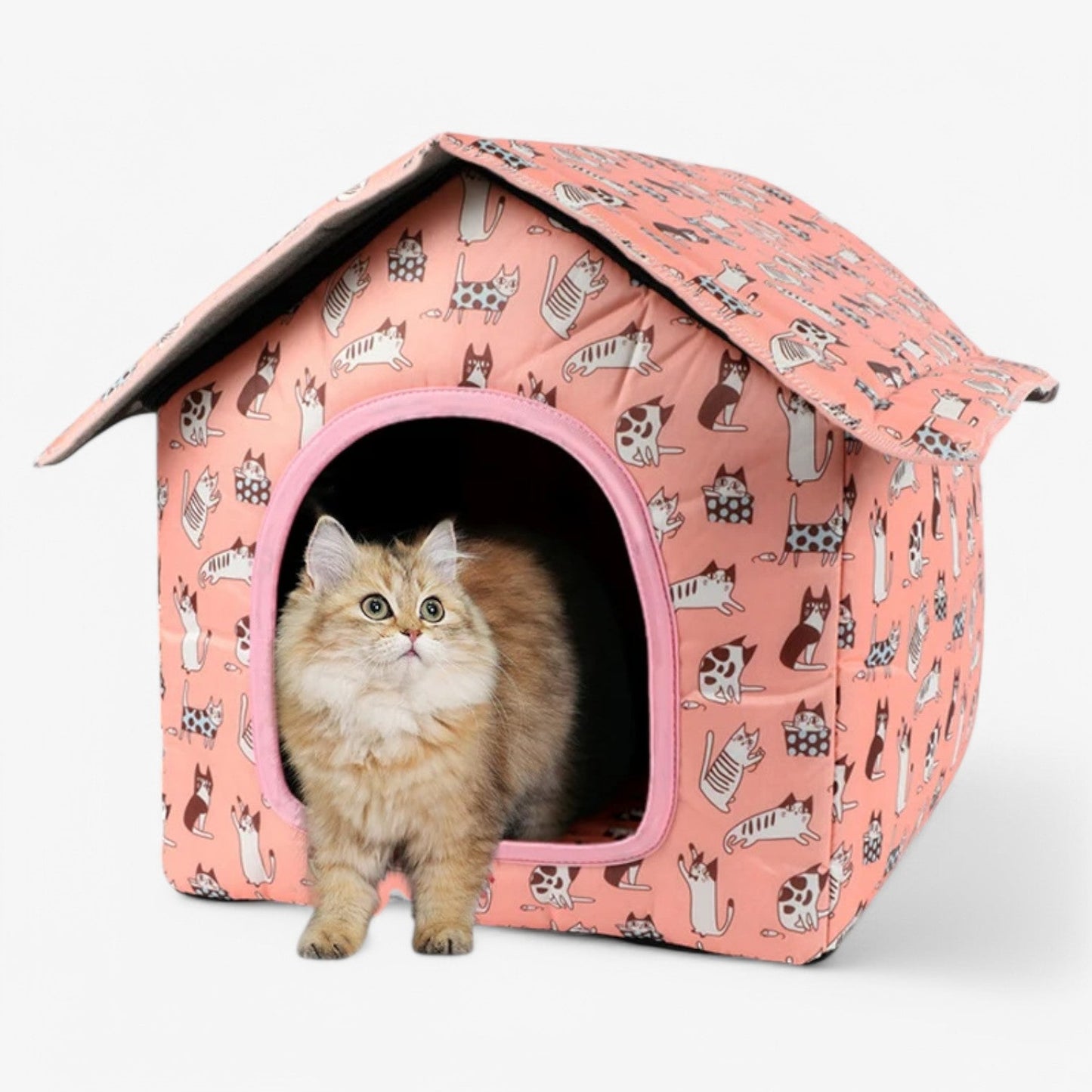 Wetterfeste Tierhaus "CozyNest" für Katzen und kleine Hunde | Brehn