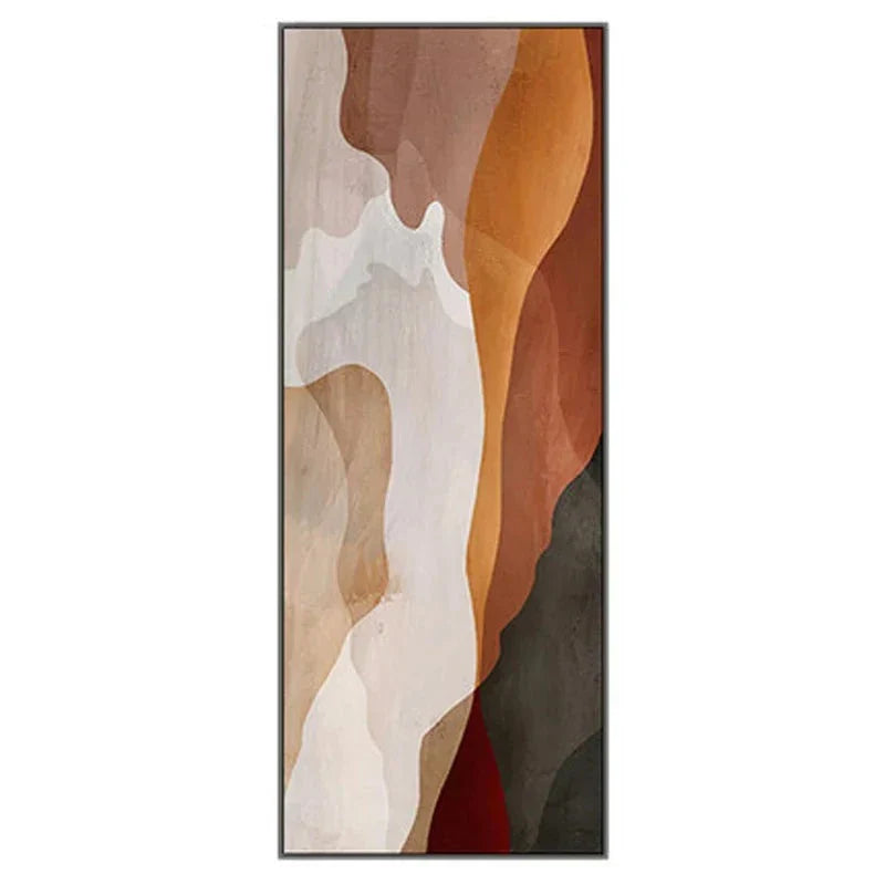 Moderne abstrakte Brauntöne Beige vertikale Wandkunst Fine Art Leinwanddrucke Bilder für Eingangsbereich Wohnzimmer Flur nordische Wohnkultur | Brehn