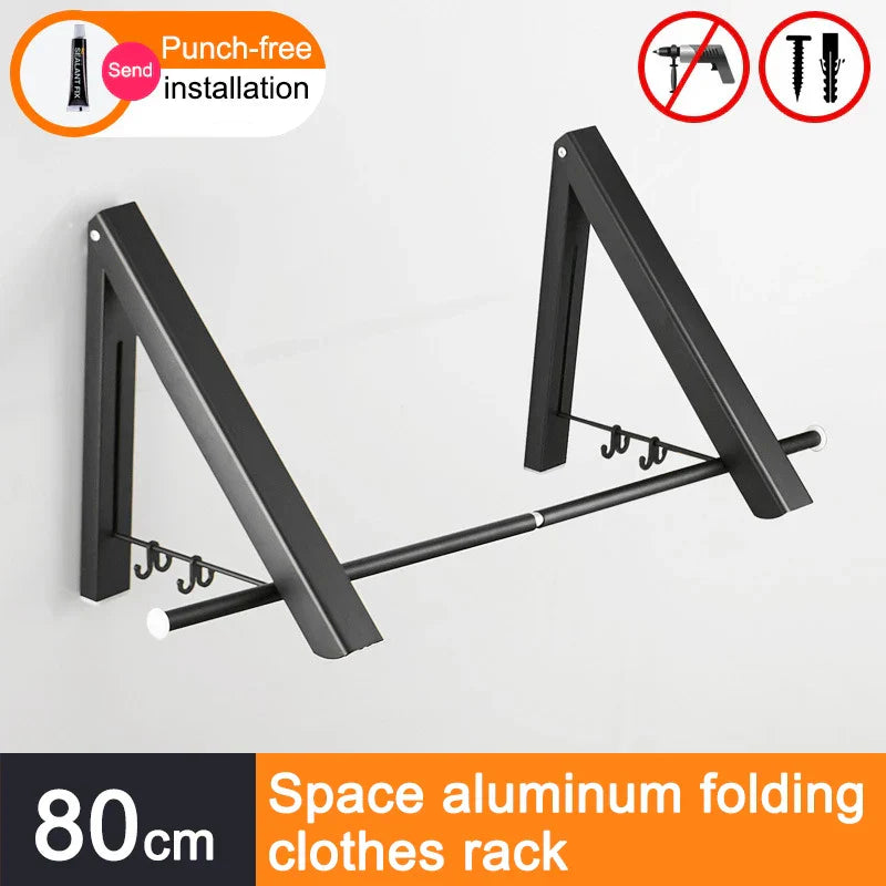 Platzsparender faltbarer Wandkleider-Aluminiumständer | Brehn