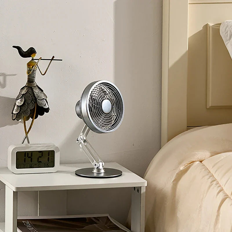 Brehn | Höhenverstellbarer Standfuß Kompakt Turbo Mini Tischventilator