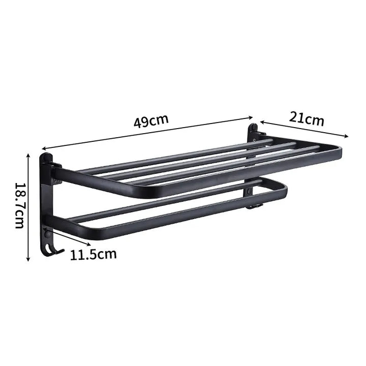 VIvolux | Eleganter Lebensstil Platzsparender Klappbarer Aluminium Handtuchhalter