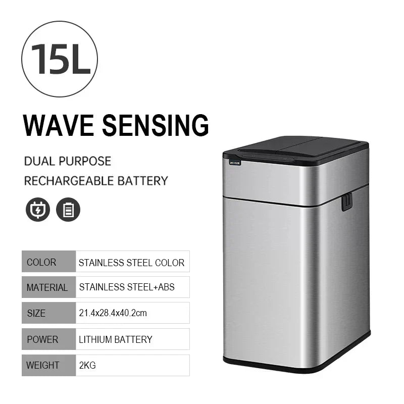 Brehn | Smart Edelstahl Automatischer Sensor Mülleimer