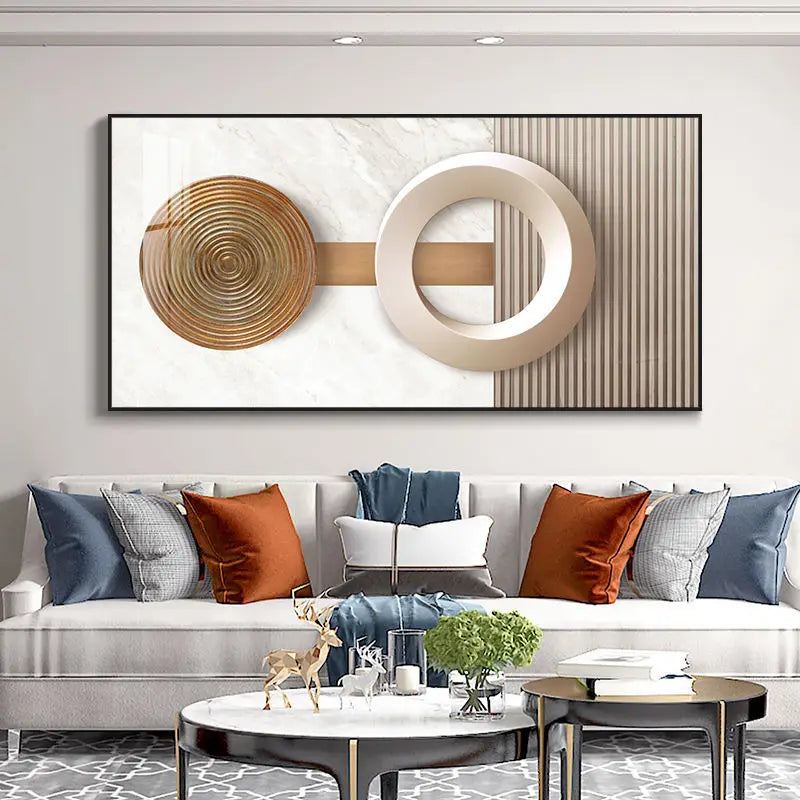 Moderne Ästhetik Abstrakte Sonne & Mond Wandkunst Feine Kunst Leinwanddrucke Bilder für luxuriöses Loft Wohnzimmer Esszimmer Lifestyle Kunst Dekor | Brehn