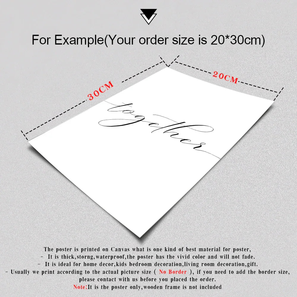 Lovers Zitat Wandkunst Schwarz Weiß Minimalistisch Typografische Poster Feine Kunst Leinwanddrucke Bild Für Schlafzimmer Wohnzimmer Kunst Dekor | Brehn