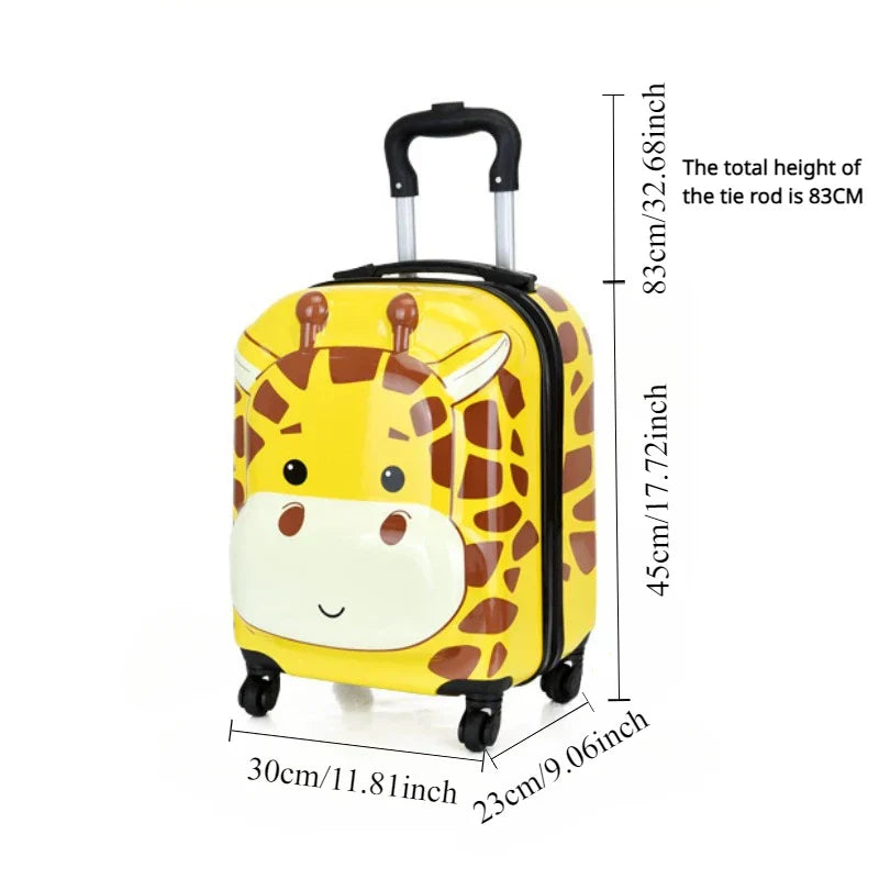 Sydney Kinderkoffer – 3D Tier Trolley mit 360° Rädern und verstellbarem Griff | Leicht und stoßsicher | Brehn