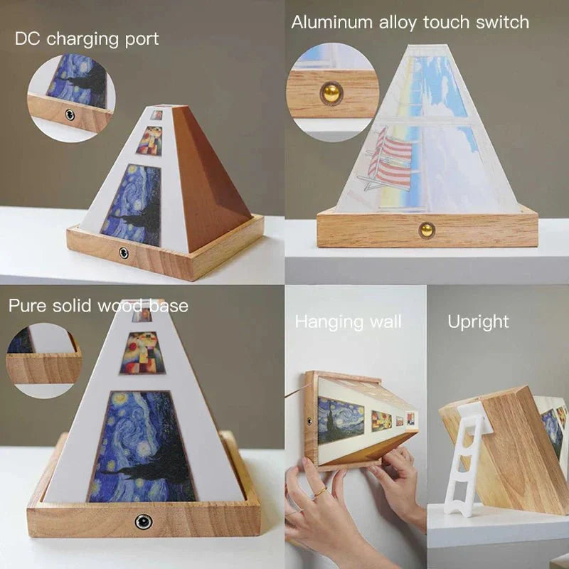 Brehn | DimenLamp - 3D LED Lampe - Moderne Wanddekoration - Einzigartige Geschenkidee