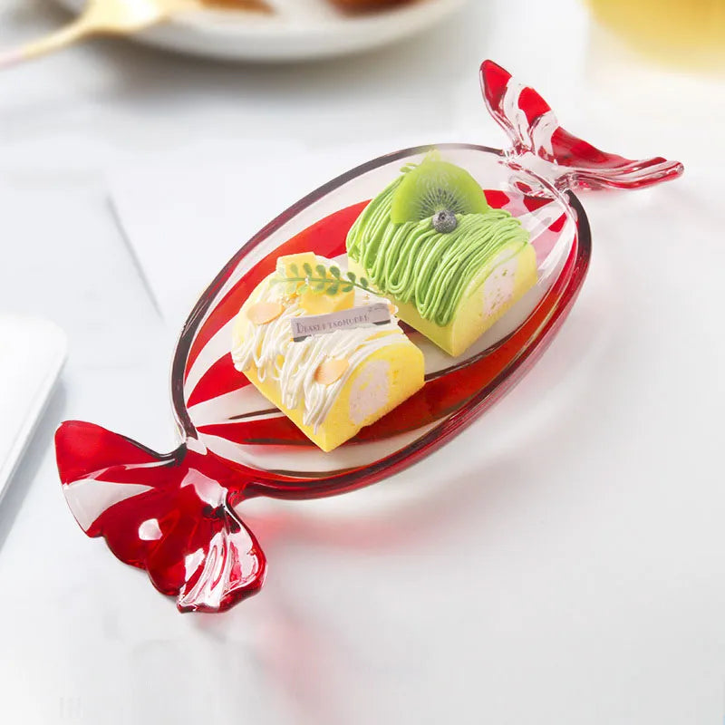 Candy-förmiger Glas Snackteller | Brehn