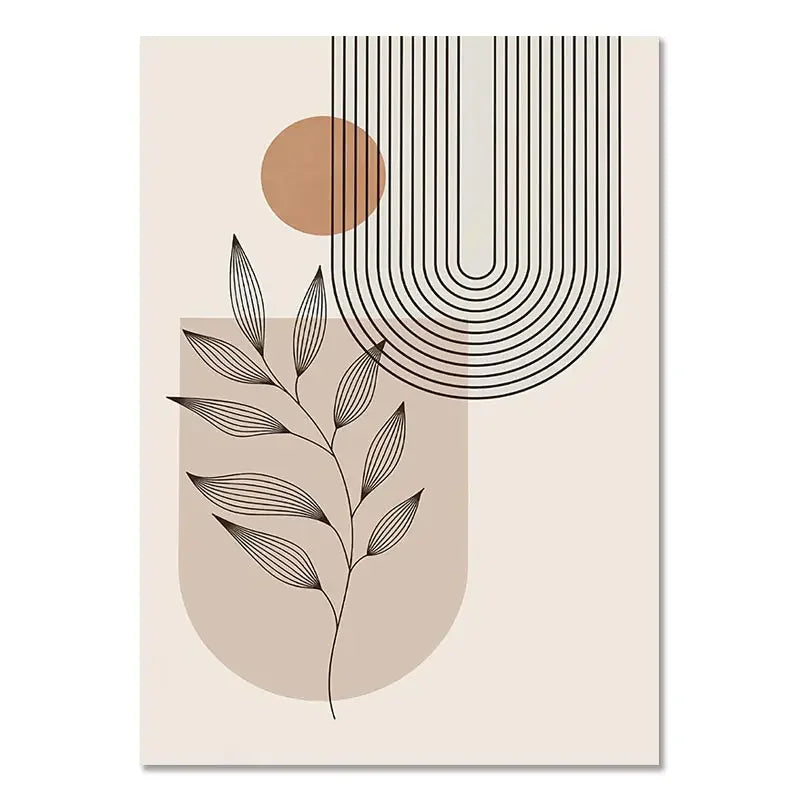Minimalistische Terrakotta Sonnen abstrakte Wandkunst Fine Art Leinwanddrucke moderne Bilder für Wohnzimmer Schlafzimmer Galerie Wandkunst Dekor | Brehn
