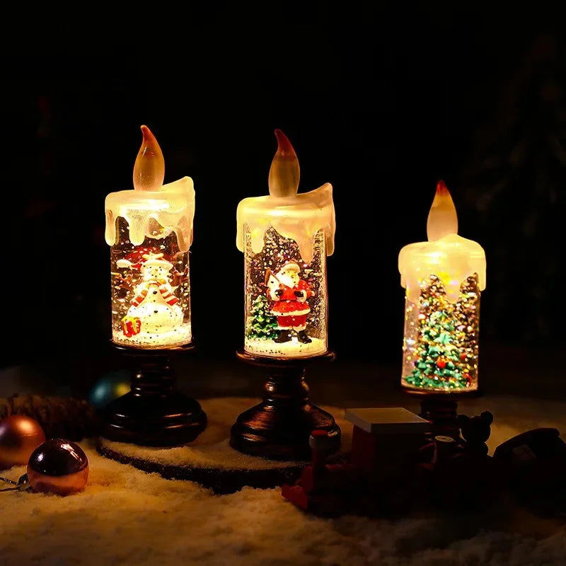 Schneefall Kristall Weihnachtskerzenlicht | Brehn
