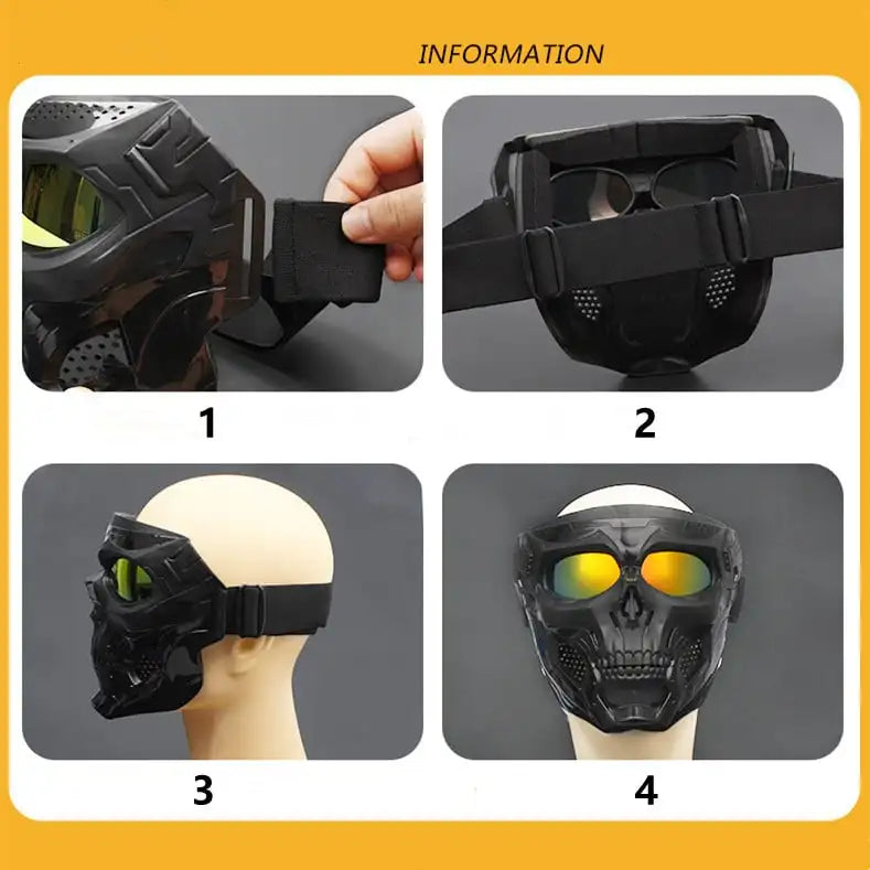 Brehn | Skull Horror Off-Road Motorradmaske