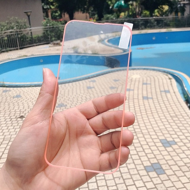 VIvolux | Full Cover Luminous Tempered Glass iPhone Bildschirmfolie