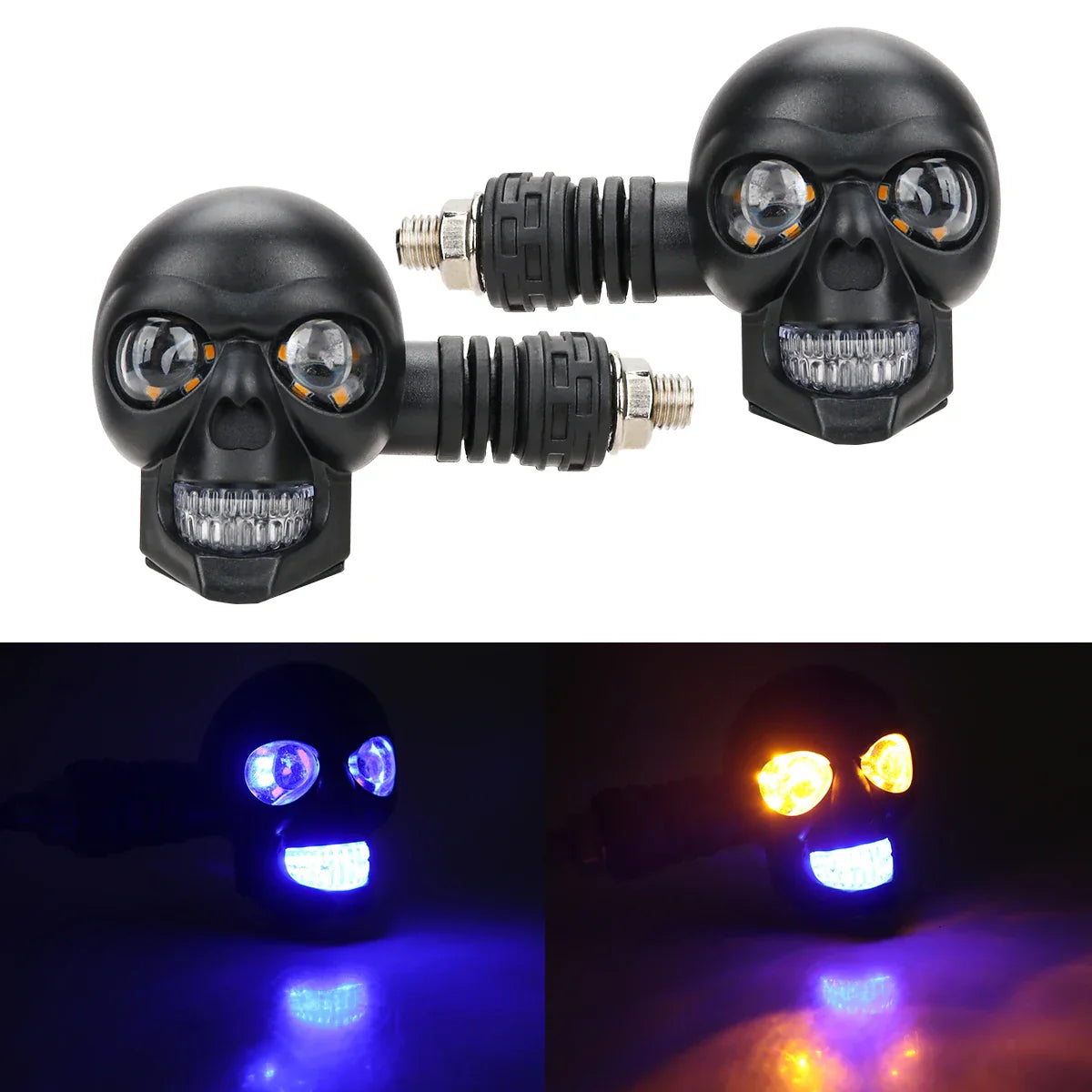 Brehn | Gruseliges Skull LED Motorrad Blinkleuchte