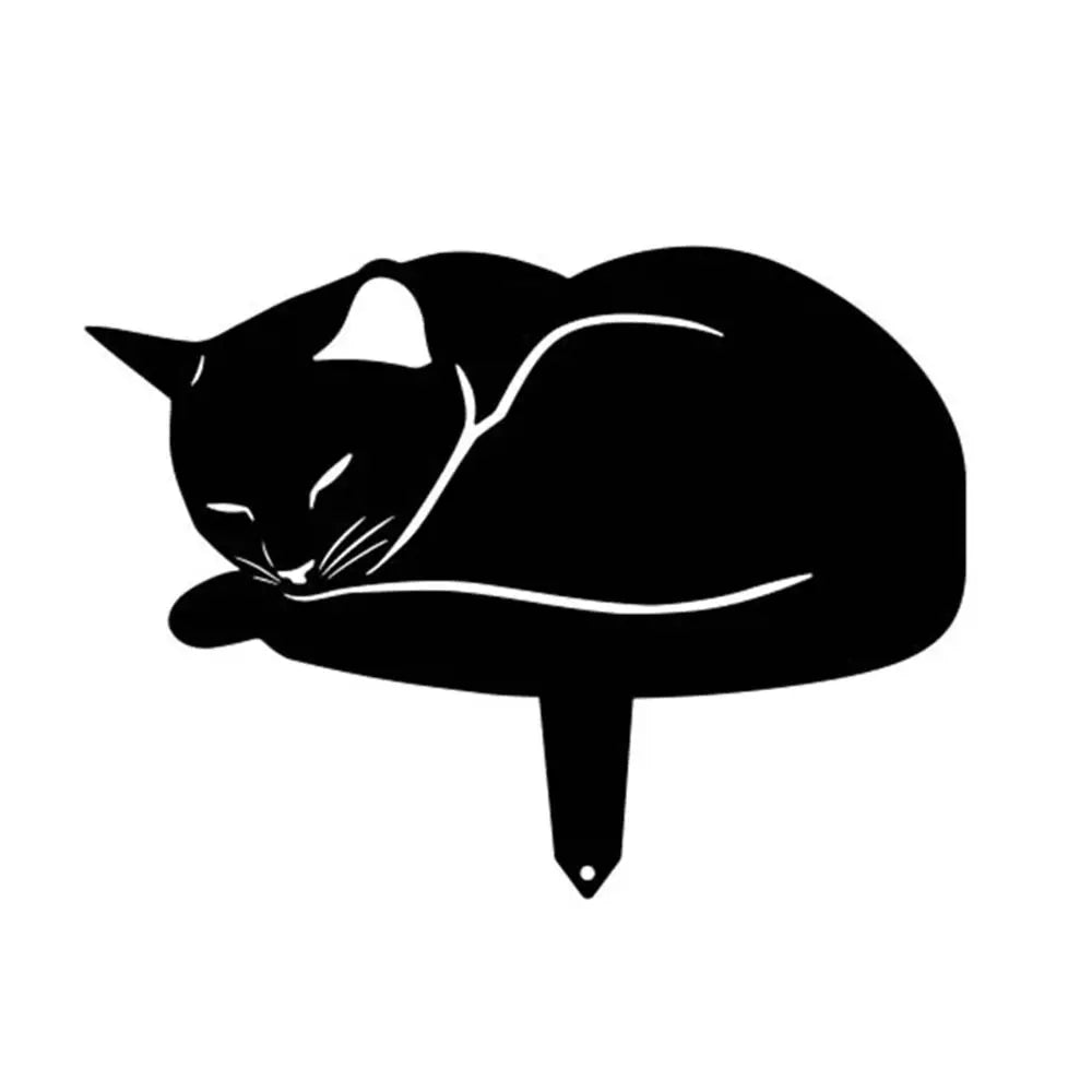 Brehn | Mystische schwarze Katze kreative Gartenfigur