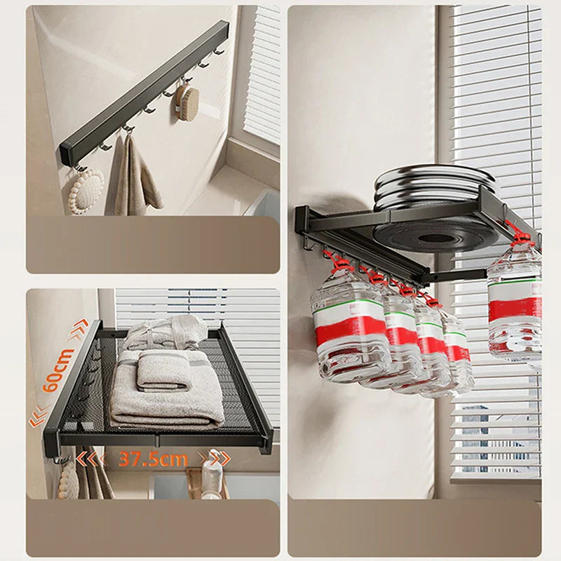 Brehn | Ultra Saugnapf Erweiterbarer Handtuchlagerungsorganisator-Rack