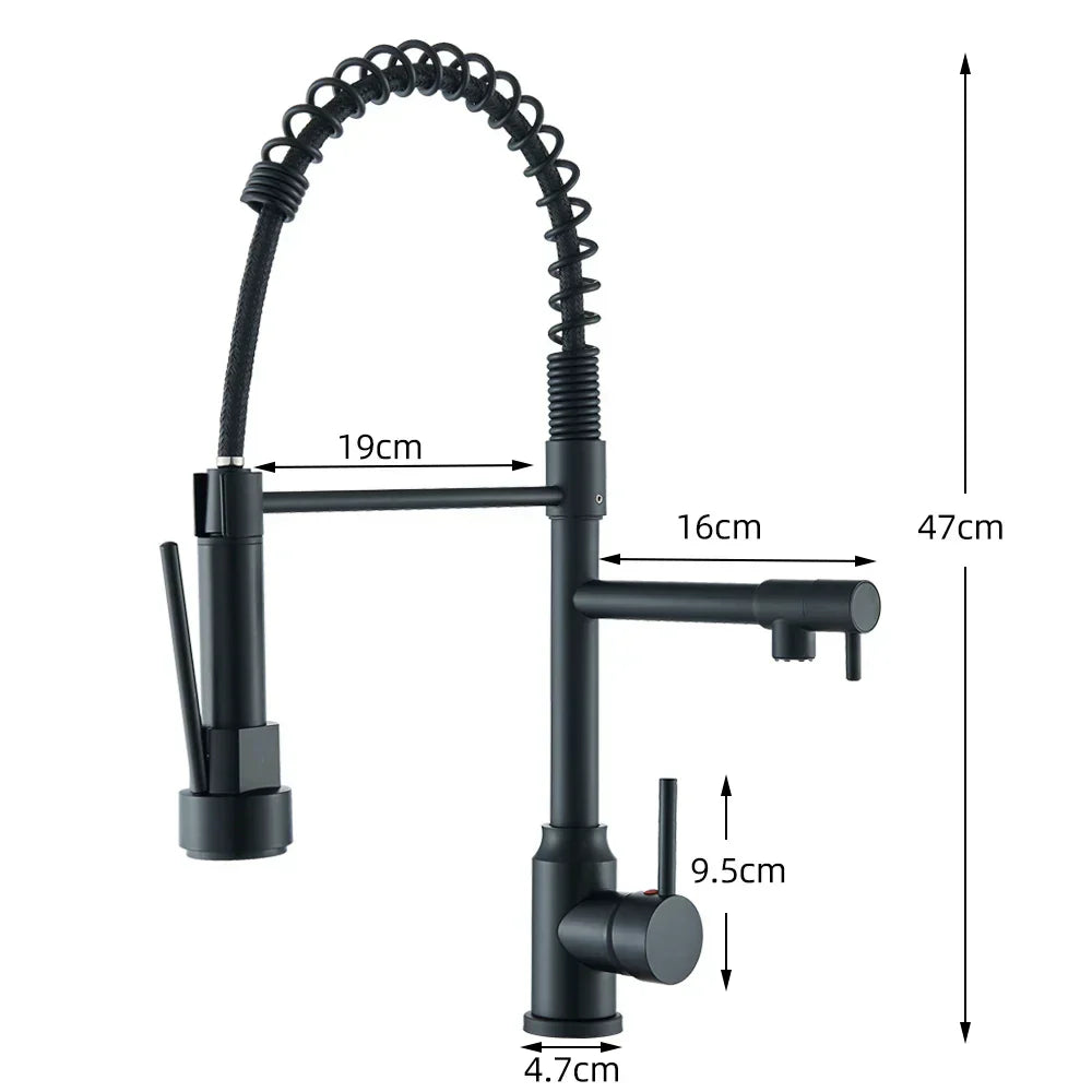 Wasserhahn mit Doppeltem Auslauf – Hochwertiger Wasserhahn für Flexibles Spülen, Schwenkbar, Ideal für Moderne Küchen, Leicht zu Reinigen und Einfache Montage | Brehn
