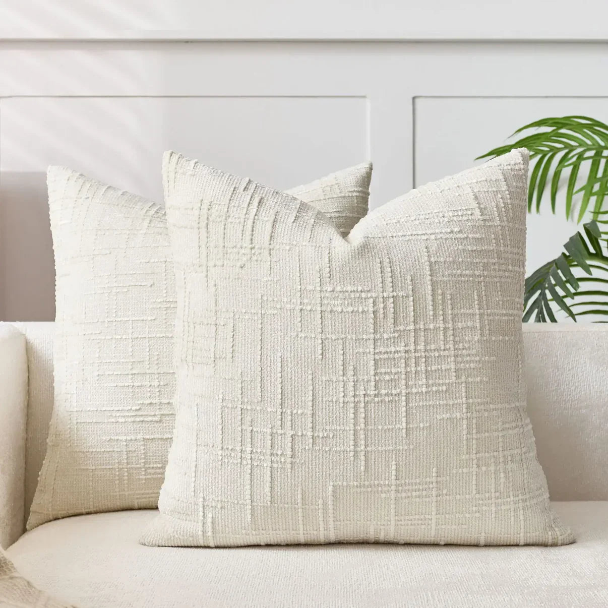 Chenille-Sofakussenhoes - Zachte, effen afwerking | Elegante Dekoration für Wohn- und Schlafzimmer