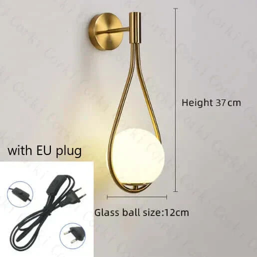 Brehn | Drop Luxus Glas Ball Wandleuchte