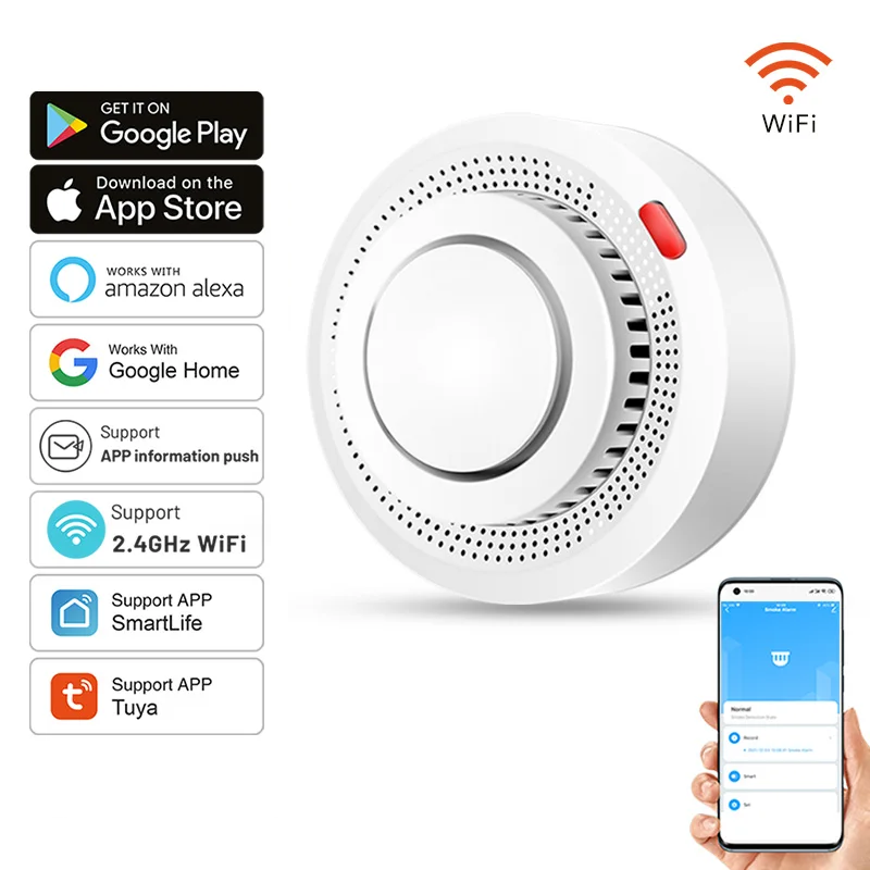 Intelligenter WLAN-Rauchmelder mit 85 dB – SafeSense
