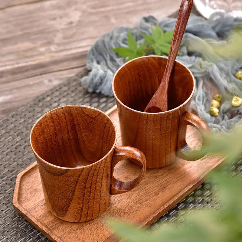 TimberBrew Holzbecher – Handgefertigte Hartholz Rustikale Eleganz | Brehn
