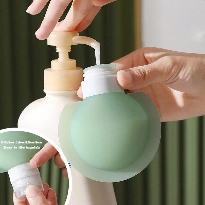 VIvolux | Auslaufsichere Silikon Quetschflasche Reise Flüssigkeitsspender