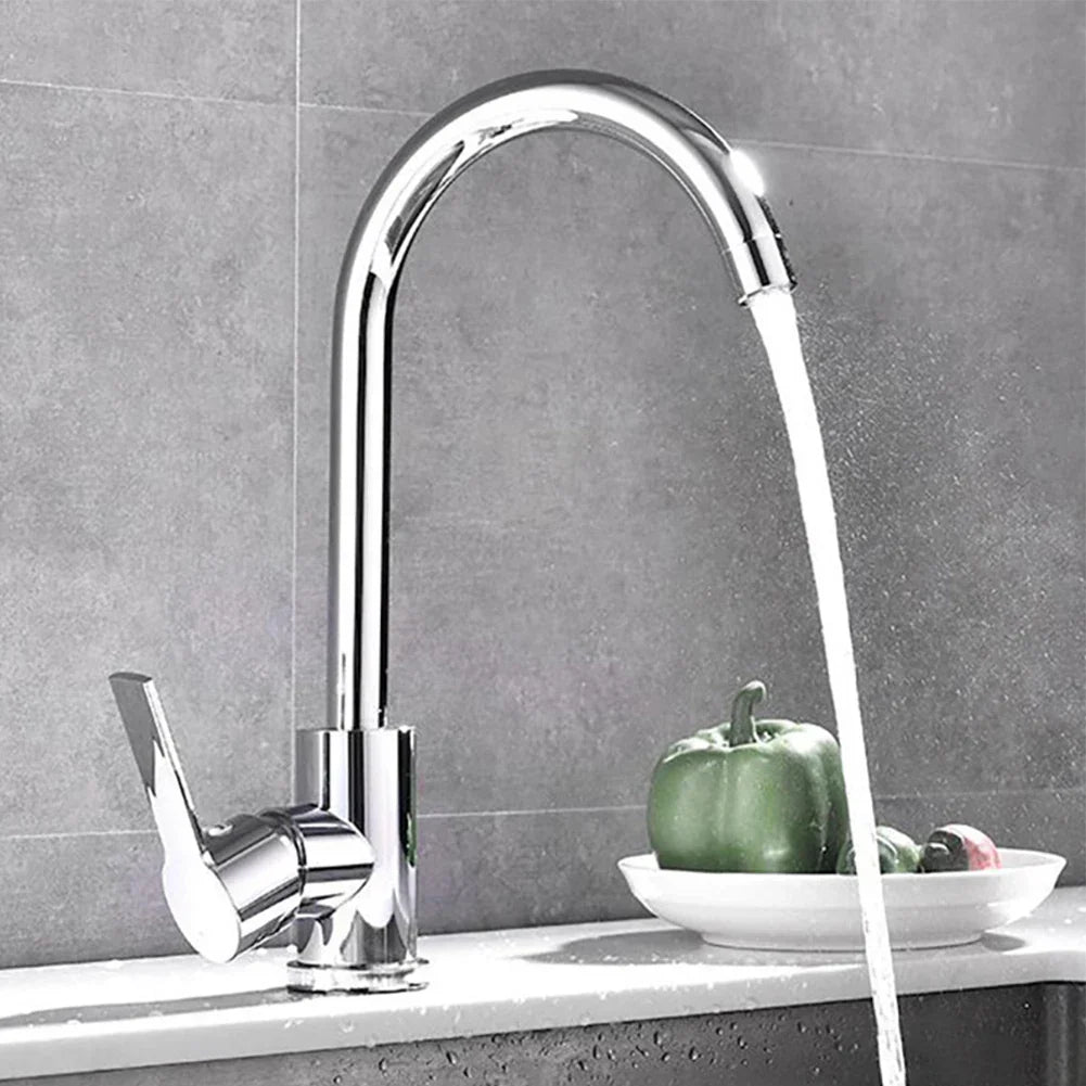 Chrom Wasserhahn mit Einhebelmischer – Hochwertiger Wasserhahn für Spülbecken, Leicht zu Reinigen, Langlebig und Einfache Installation für Moderne Küchen | Brehn