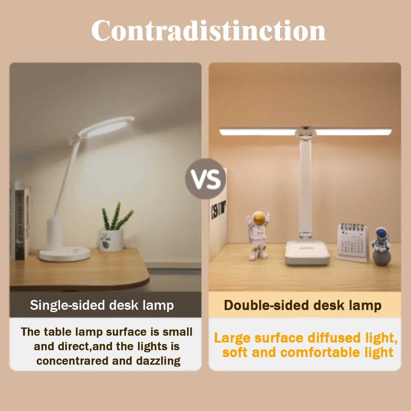Brehn | LumiFold | LED Schreibtischlampe | 3 Helligkeitsstufen & Touch-Steuerung | USB wiederaufladbar & faltbar