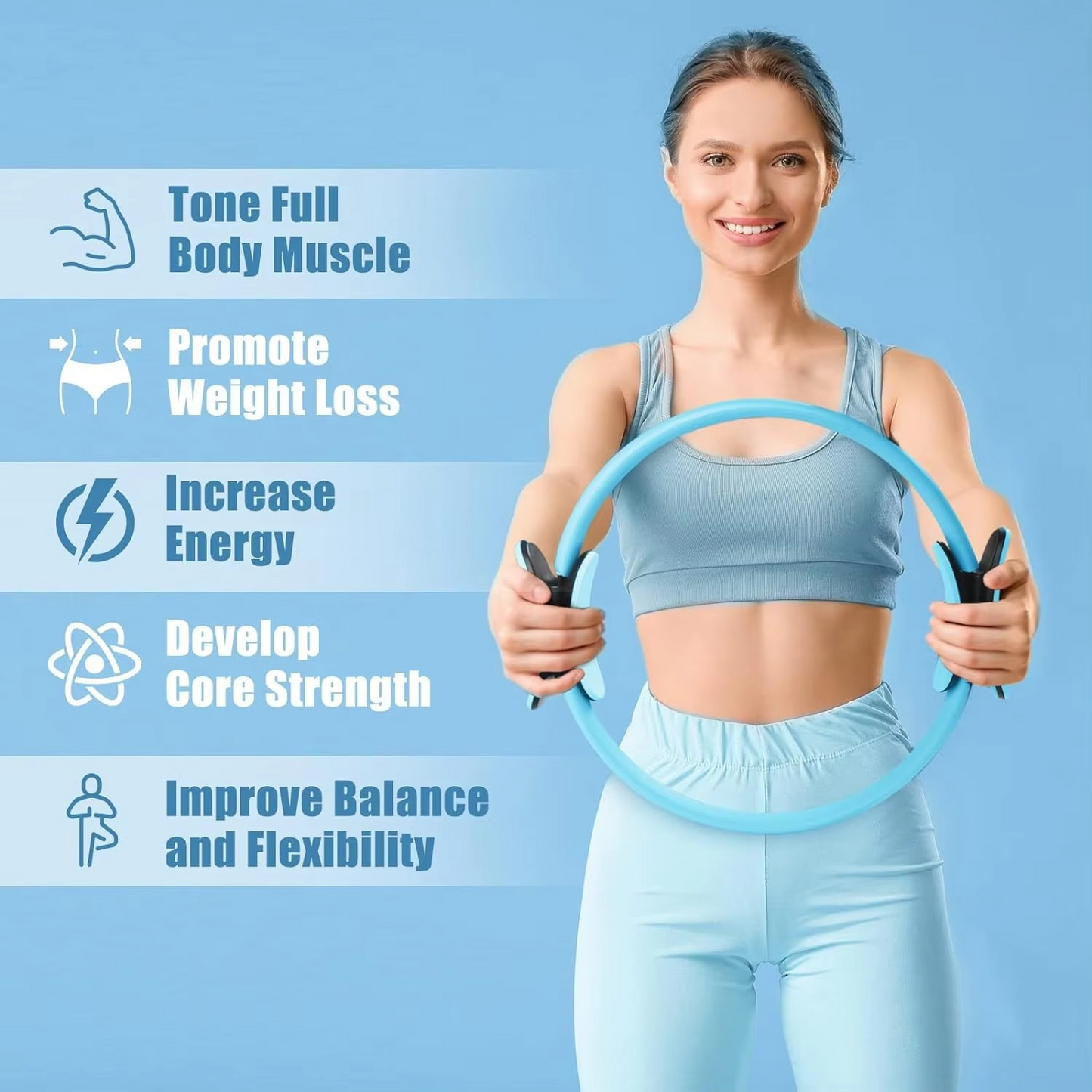 Yoga-Pilates-Fitnessring für Rumpfmuskulatur und Muskeltraining