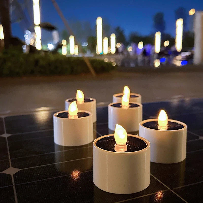 Solarbetriebene LED Kerzen – Flackernde Außenbeleuchtung für Garten und Terrasse | Brehn