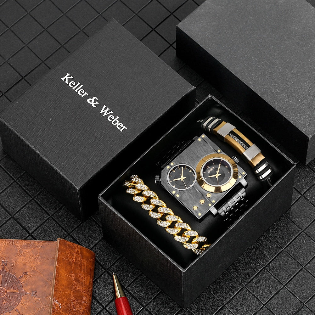 Brehn | Ultimativer Zeitmesser Quadrat Uhr Geschenkset