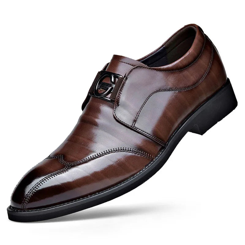 Herren Leder Schuhe Stylische Herren Schuhe Spitzer Oxford Hochzeit Leder Herren Dress Schuhe Gentleman Büro Schuh