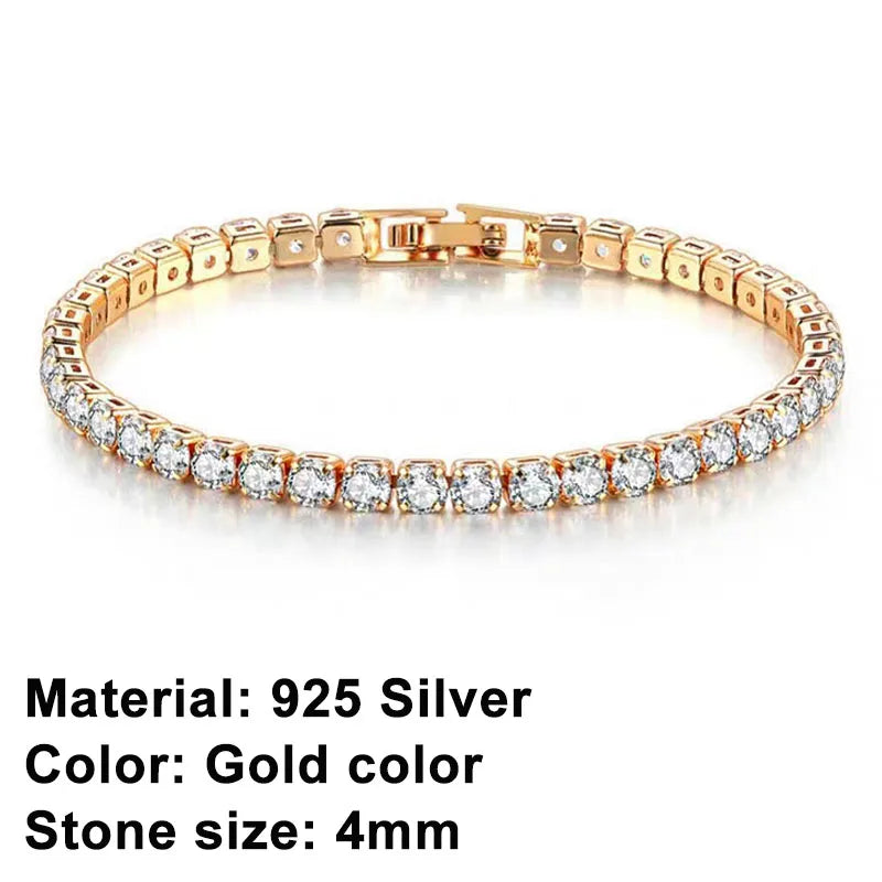 Brehn | Tennis-Armband – Glänzen Sie mit Attitüde: Eleganz aus Sterlingsilber und Hip-Hop-Flair!