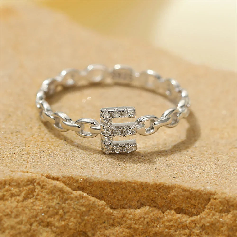 Brehn | Zierlicher Diamant Buchstaben Initialring