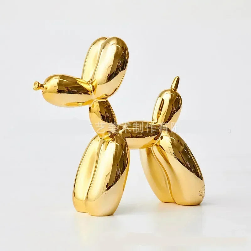 Brehn | Nordic Ballon Hund Skulptur Harz Tier Ornament Kunst Skulpturen und Figuren Handwerk Hause Dekoration Zimmer Desktop Zubehör