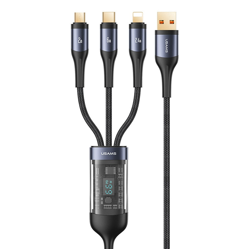 Brehn | 3in1 Digital Display Schnelles Laden Universalkabel