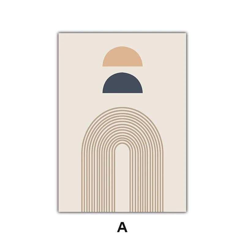 Minimalistische abstrakte Solargeometrie Wandkunst Fine Art Leinwanddrucke Bilder für Wohnzimmer Schlafzimmer, Home Office Kunstdekoration | Brehn