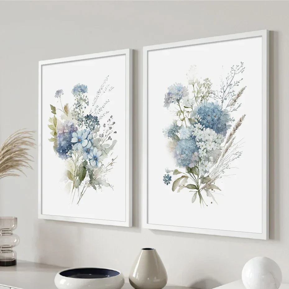 Minimalistische Wilde Wiesenblumen Aquarell Wandkunst Fein Kunst Leinwanddrucke Botanische Poster Bilder Für Wohnzimmer Wohnkultur | Brehn